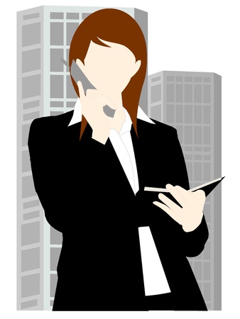 women mobile phoneのイラスト素材