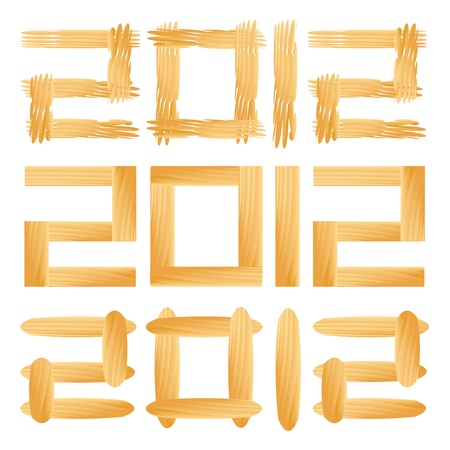 2012 wooden target textのイラスト素材
