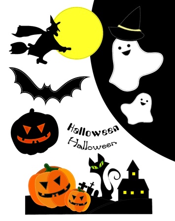 halloween illustrationsのイラスト素材