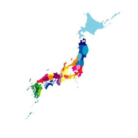 map of japanのイラスト素材