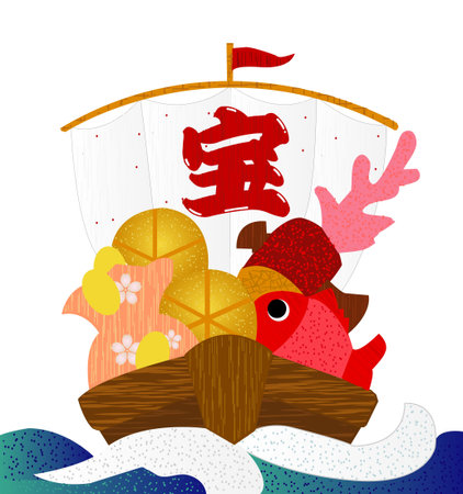 treasure shipのイラスト素材