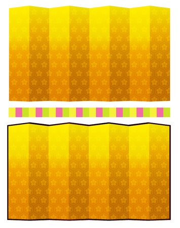 Folding screenのイラスト素材