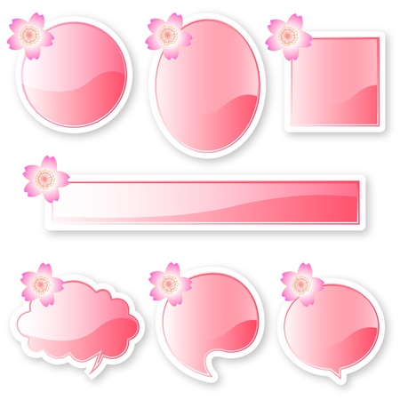 Sakura balloon frameのイラスト素材