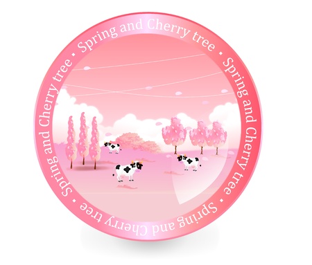 Bubbles cattle ranch cherryのイラスト素材