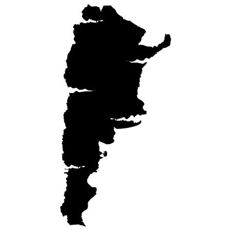 Argentina map silhouetteのイラスト素材