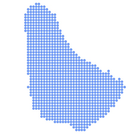 Barbados map roundのイラスト素材