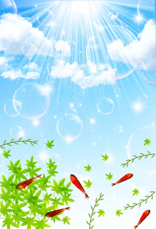 Summer greeting cardのイラスト素材