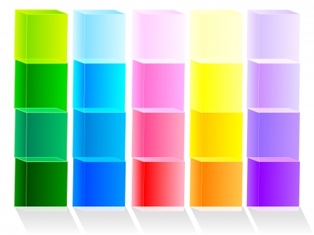 Colorful square box graphのイラスト素材