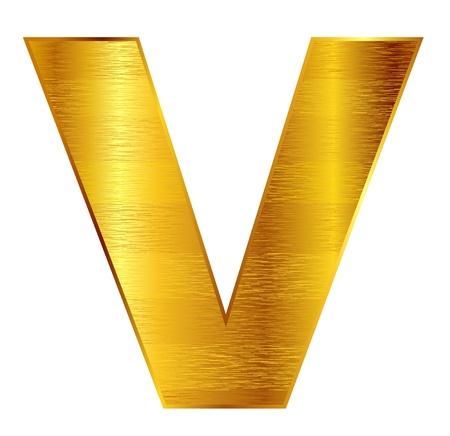 V alphabet emblemのイラスト素材