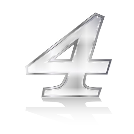 Emblem number 4のイラスト素材