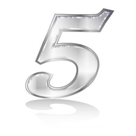 Emblem number 5のイラスト素材