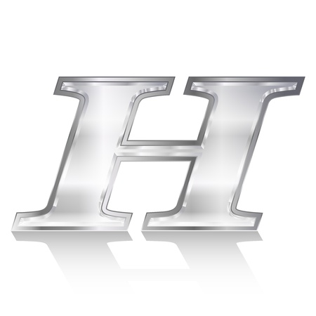 Alphabet emblem Hのイラスト素材