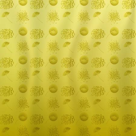 Chrysanthemum background gold sum patternのイラスト素材