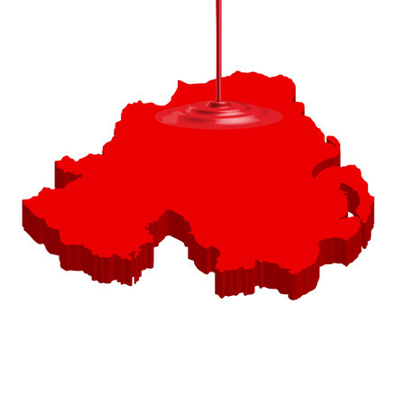 Northern Ireland country mapのイラスト素材