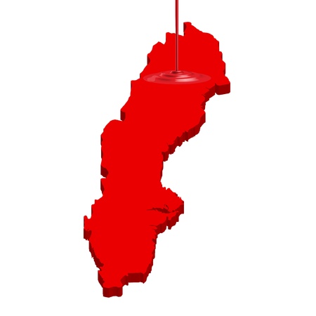 Sweden map countryのイラスト素材