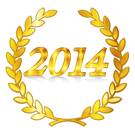 2014 Laurel goldのイラスト素材