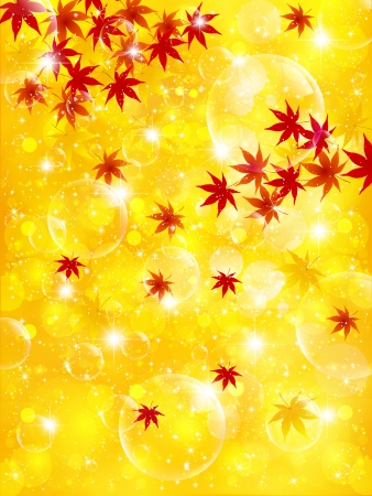 Maple autumn leaves autumn backgroundのイラスト素材
