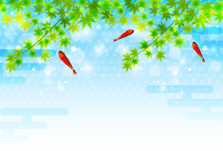 Maple sky backgroundのイラスト素材