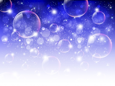 Sky background soap bubblesのイラスト素材