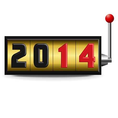 2014 New Year slotのイラスト素材