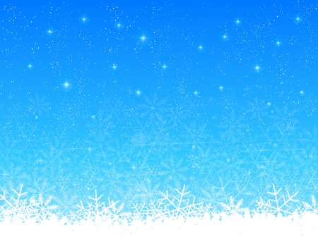 Christmas snow background skyのイラスト素材