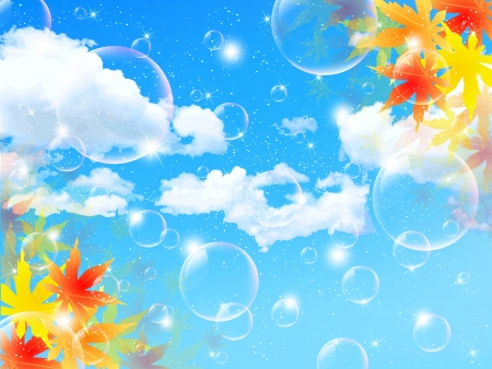 Maple autumn leaves backgroundのイラスト素材