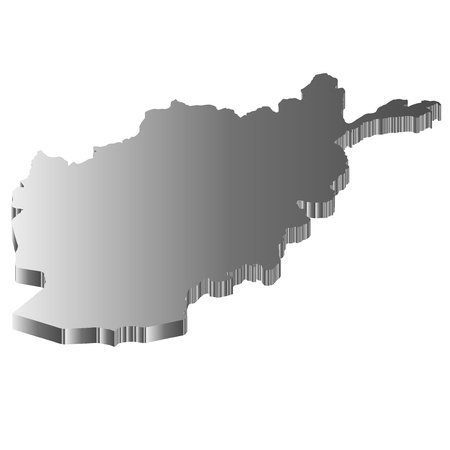 Afghanistan  map  metalのイラスト素材