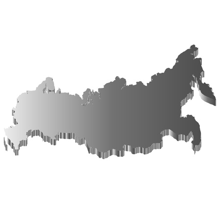 Russiaãmapãmetalのイラスト素材