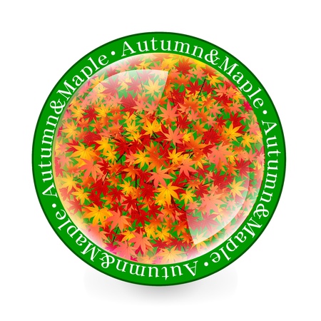Maple autumn leaves frameのイラスト素材