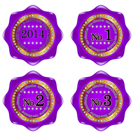 2014 1 2 3 medalのイラスト素材