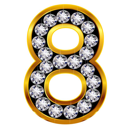 Digit number emblemのイラスト素材