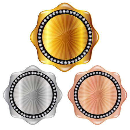Frame medal Diamondのイラスト素材
