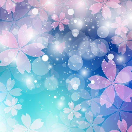 Sakura cherry tree backgroundのイラスト素材