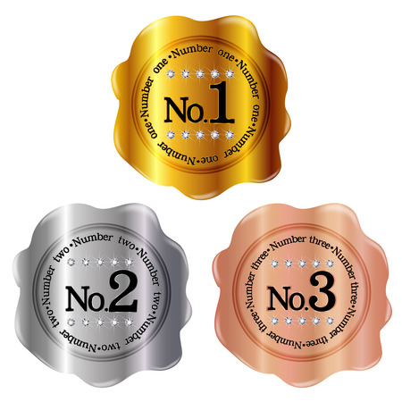 1 gold medal frameのイラスト素材