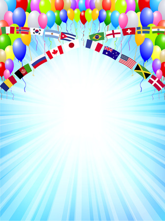 Balloon national flag backgroundのイラスト素材