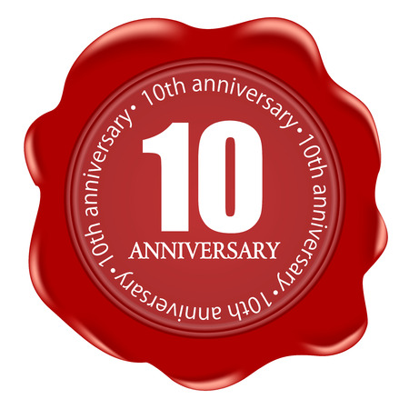 Medal frame 10 anniversaryのイラスト素材