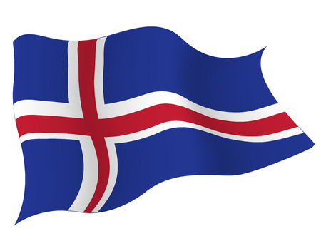 Iceand Country flagのイラスト素材