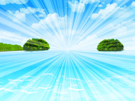 Sea sky landscapeのイラスト素材
