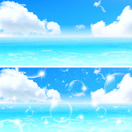 Sea sky landscapeのイラスト素材