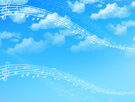 Sky landscape backgroundのイラスト素材