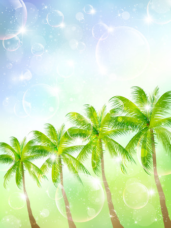 Palm sky landscapeのイラスト素材