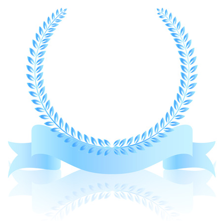 Laurier ribbon frameのイラスト素材