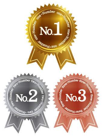 Medal ribbon frameのイラスト素材