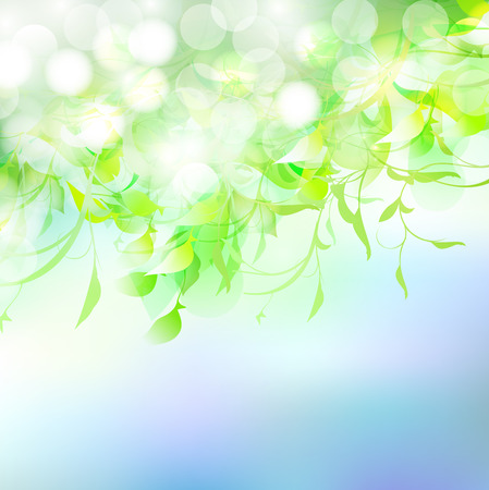 Leaf fern landscapeのイラスト素材