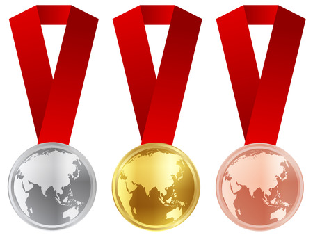 World medal frameのイラスト素材