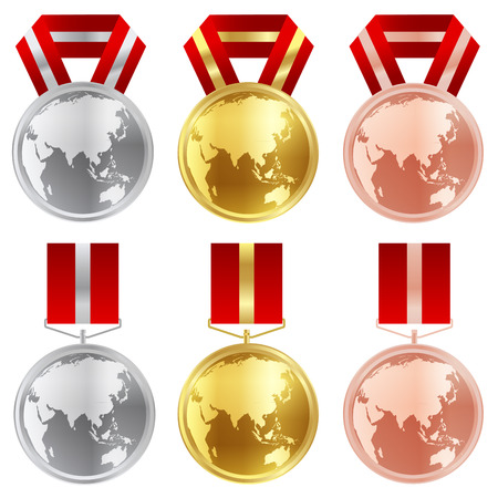 World medal frameのイラスト素材