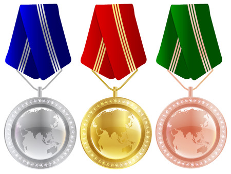 World medal frameのイラスト素材