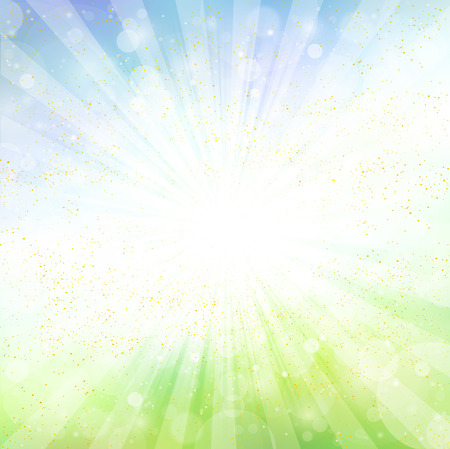 Sky fresh green landscapeのイラスト素材