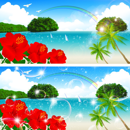 Sea sky landscapeのイラスト素材