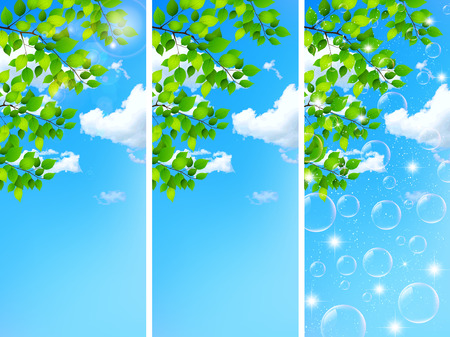 Leaf sky landscapeのイラスト素材